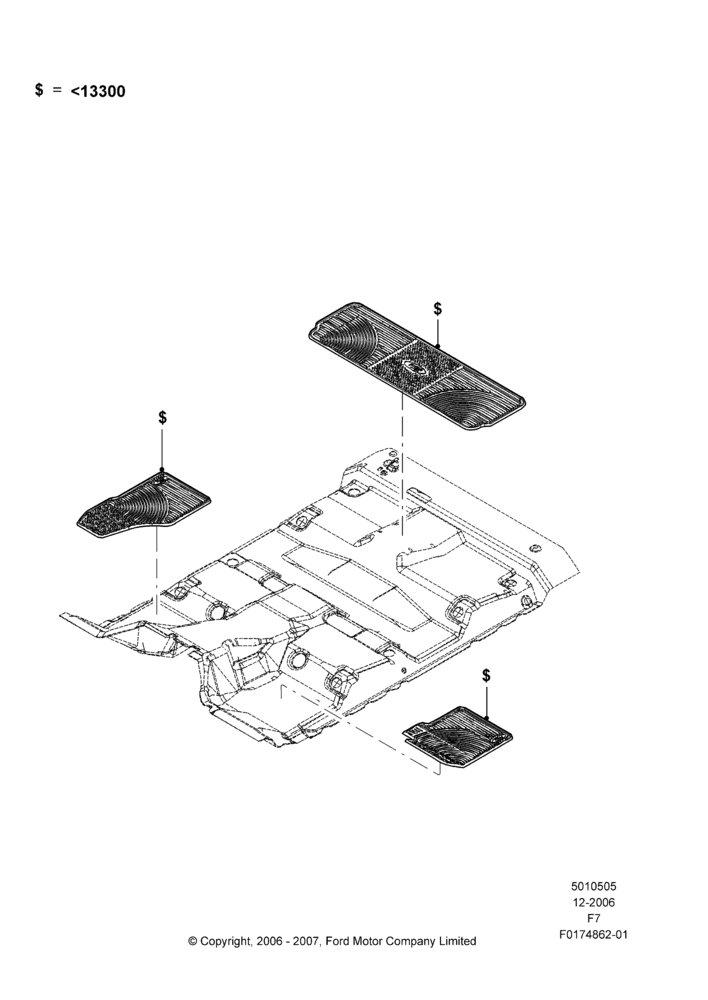 05XJ - Floor Trim, Crew Cab, Accessory Fit; 18/DEC/2006-12/FEB/2010
