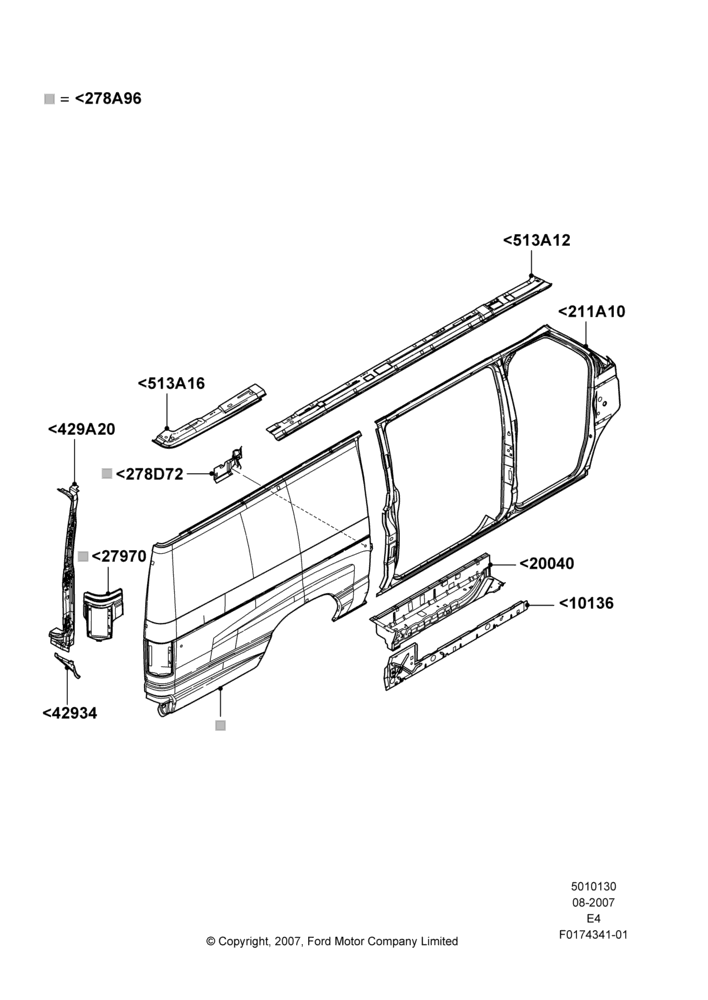 30E - Side Panels - Outer, Extended Van, Extended Wagon; 06/AUG/2007
