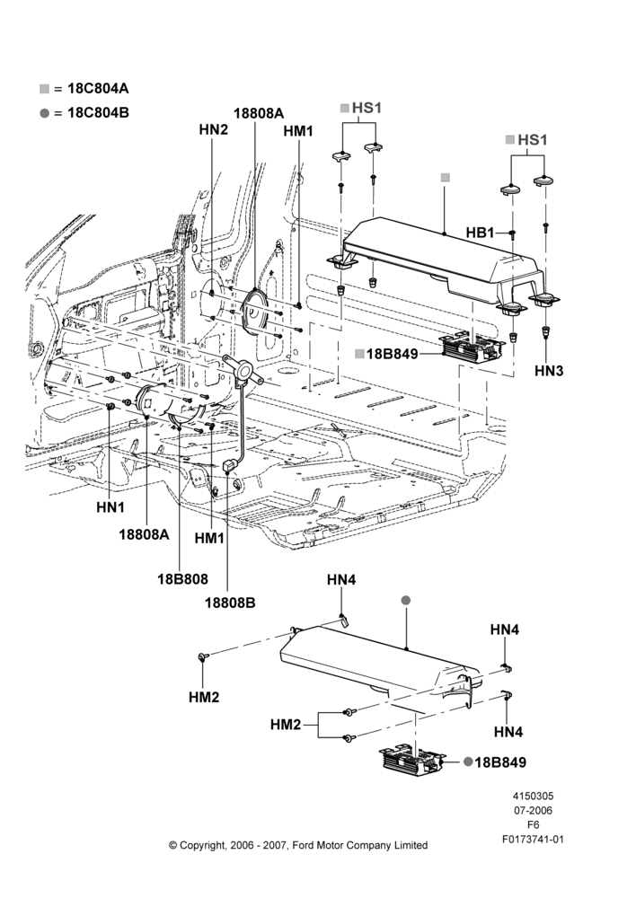 05H - Speakers, AM/FM Str/CD/Clk/Navig System, With Radio Subwoofer; 17/JUL/2006-18/AUG/2008