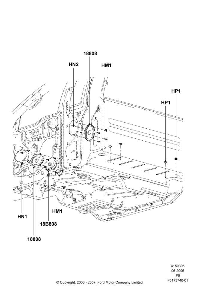 05G - Speakers, AM/FM Str/CD/Clk/Navig System, Less Radio Subwoofer; 17/JUL/2006-18/AUG/2008