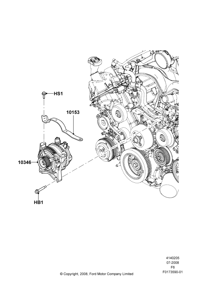 05E - Alternator and Mountings, 5.4L 3V V8; 18/AUG/2008-23/DEC/2014