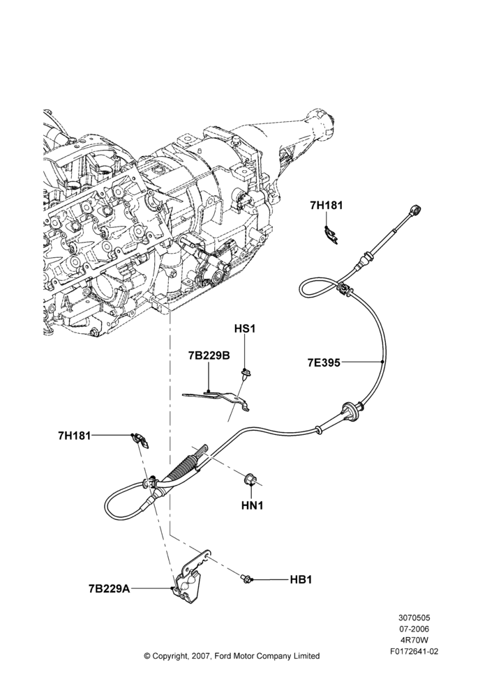 05E - Gear Change-Automatic Transmission, 4R70/4R75 W/E 4 Speed Trans, Column Shift; 19/JUN/2006-26/SEP/2011