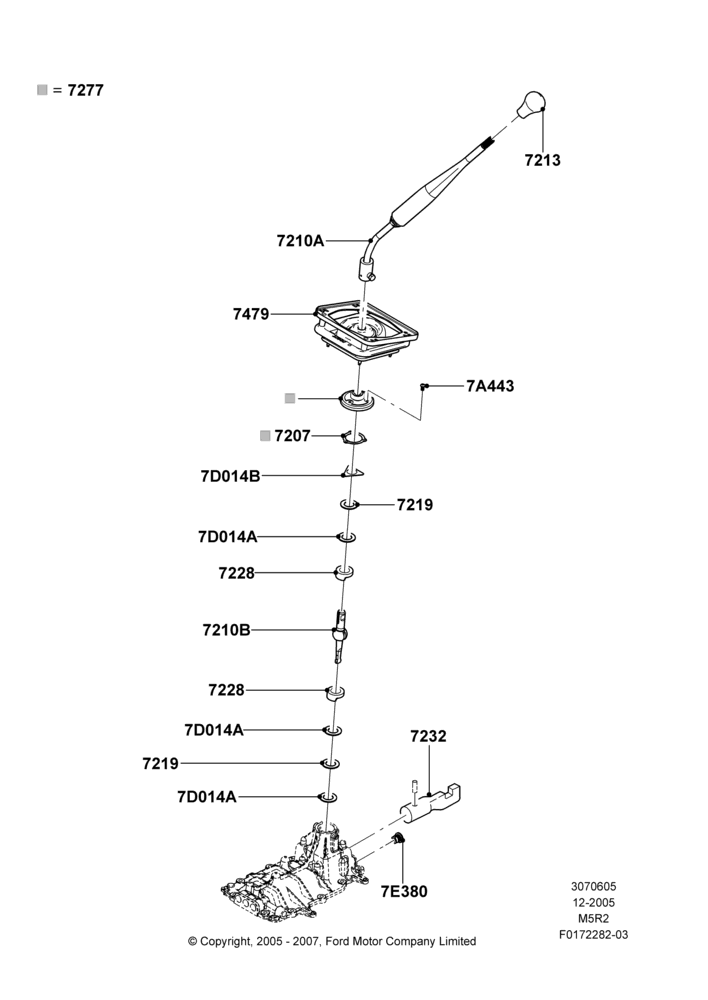 05 - Gear Change Lever - Manual Trans, 5 Speed Manual - Mazda M5R2-C; 23/AUG/2004-18/AUG/2008