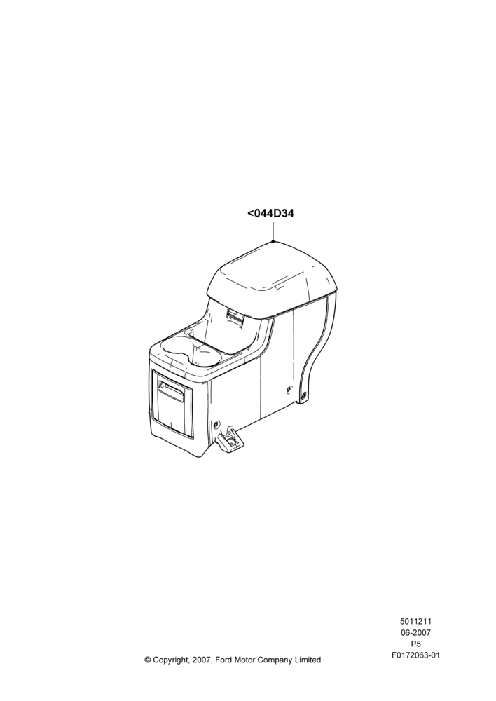 11XA - Console - Rear Floor, Accessory Rear Console; 18/JUN/2007-05/JUN/2009