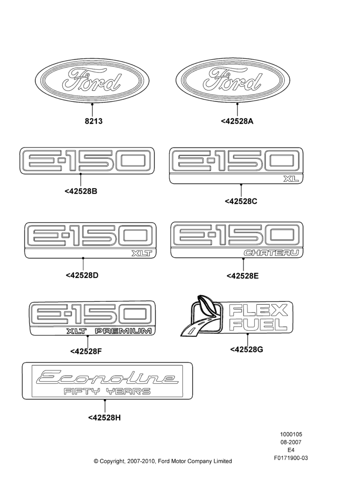 05K - Name Plates, 150 Series; 06/AUG/2007