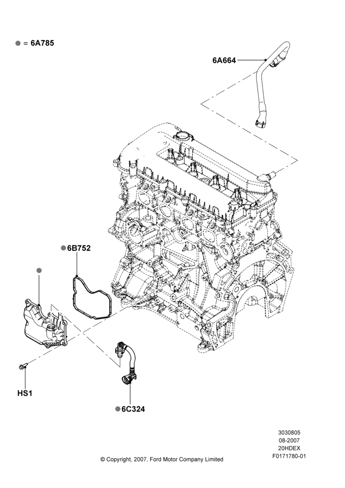 05B - Emission Control - Crankcase, 2.0L Duratec HE (137PS); 27/AUG/2007-07/DEC/2010