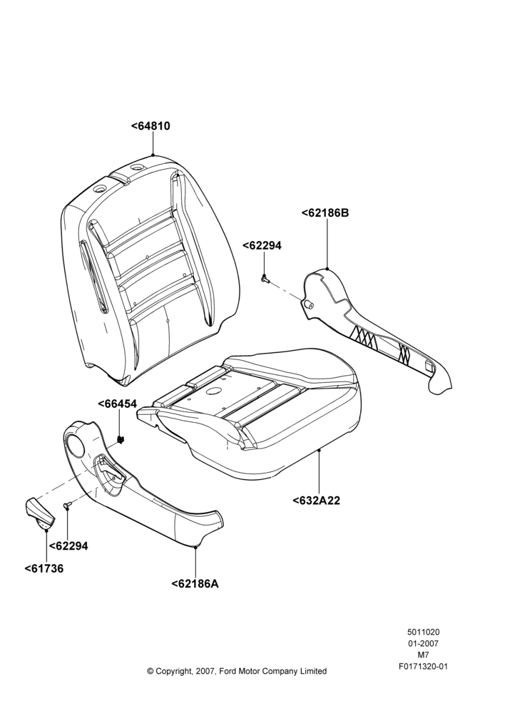 20D - Front Seat Pads/Valances & Heating, Passenger Seat; 08/JAN/2007-29/APR/2012