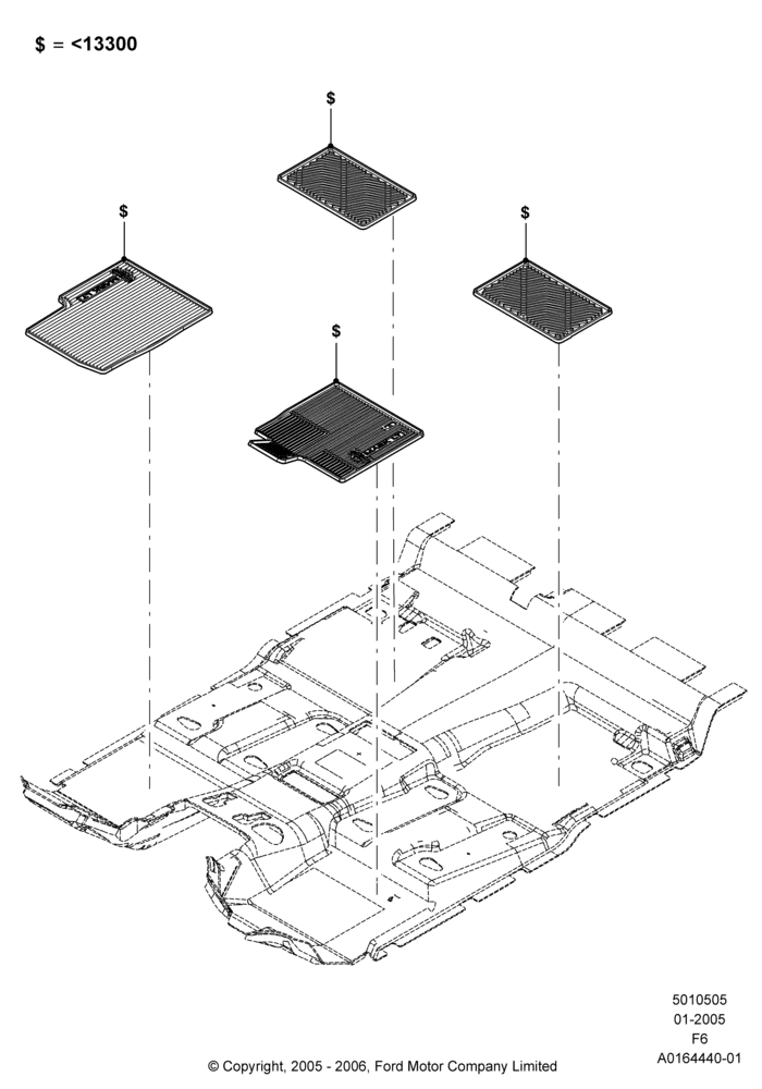 05XD - Floor Trim, Lincoln Mark LT, Accessory Fit; 31/JAN/2005-18/AUG/2008