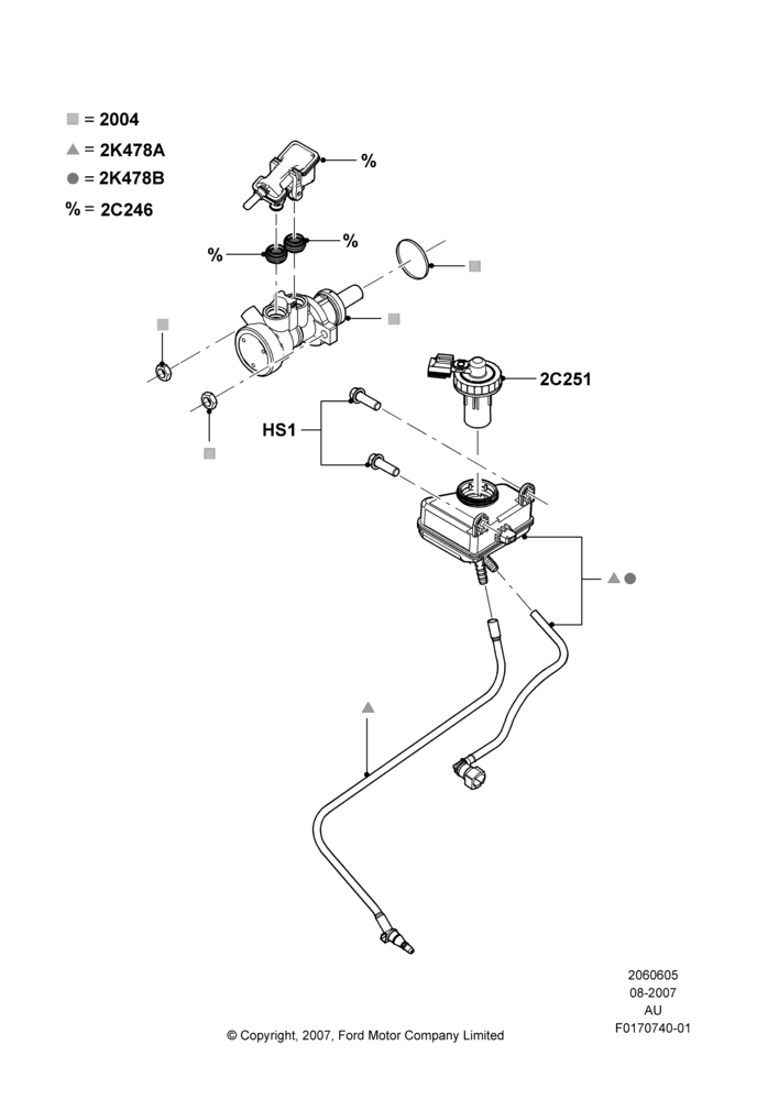 05B - Master Cylinder - Brake System, 4 Wheel Anti-Lock Braking System; 27/AUG/2007-07/DEC/2010