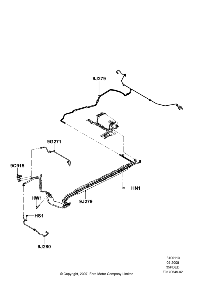 10C - Fuel Lines, 3.5L 4V DOHC VCT SMPI V6 Gas; 02/MAY/2008-29/FEB/2012