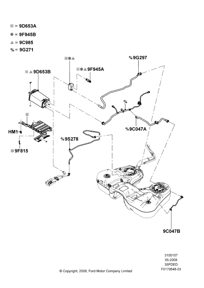 07C - Fuel Vapour System, 3.5L 4V DOHC VCT SMPI V6 Gas; 02/MAY/2008-06/OCT/2008