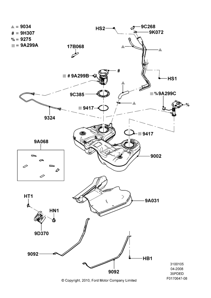05D - Fuel Tank, 3.5L 4V DOHC VCT SMPI V6 Gas; 02/MAY/2008-29/FEB/2012