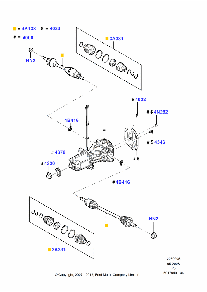 05A - Rear Axle; 02/MAY/2008-29/FEB/2012