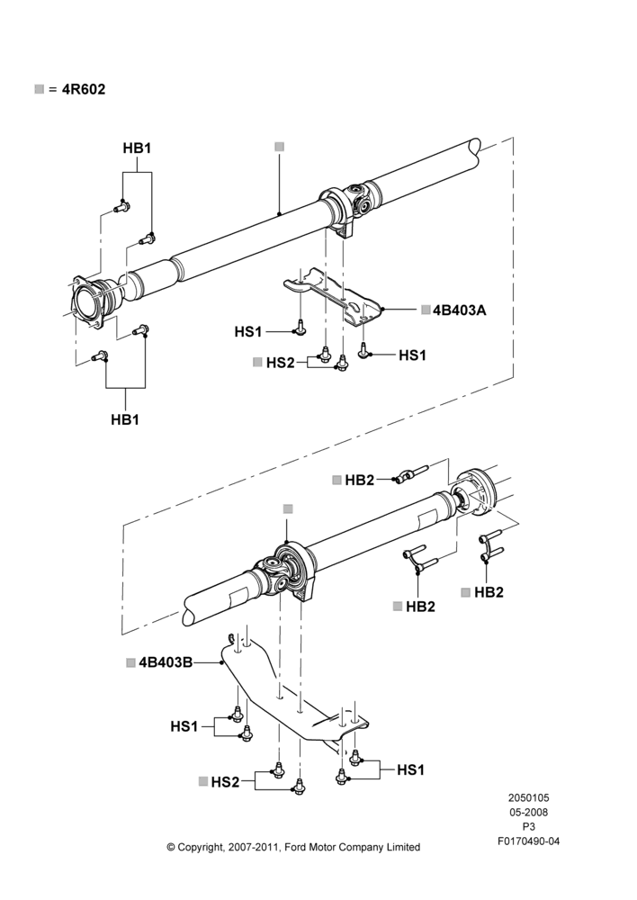 05 - Drive Shaft - Rear Axle Drive; 02/MAY/2008