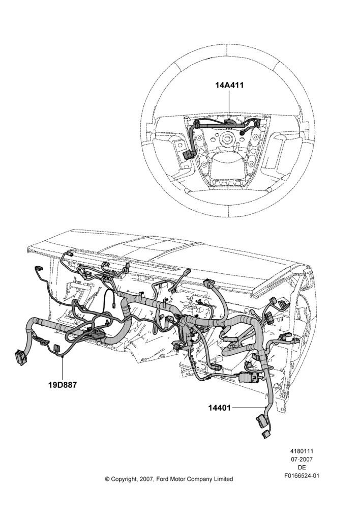 11G - Wiring - Dash And Floor Console, Ford Division Derivative; 16/JUL/2007-04/FEB/2009