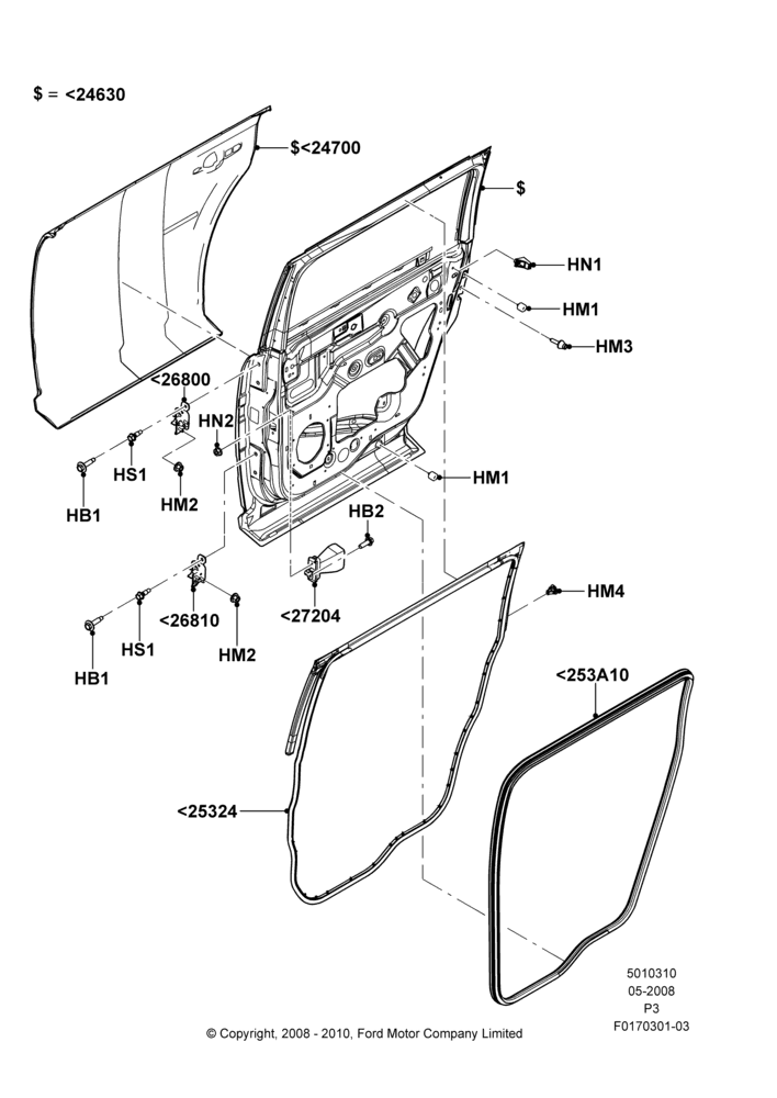 10 - Rear Doors, Hinges & Weatherstrips; 02/MAY/2008