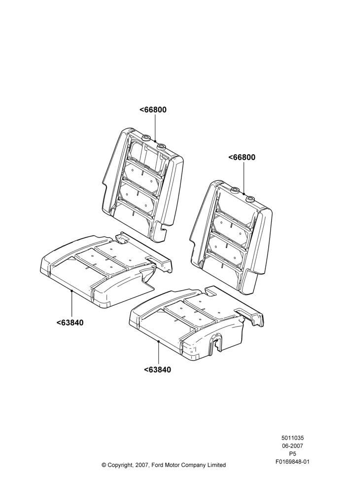 35D - Rear Seat Pads/Valances & Heating, With Third Row Split Bench Seat; 18/JUN/2007-15/JUN/2009