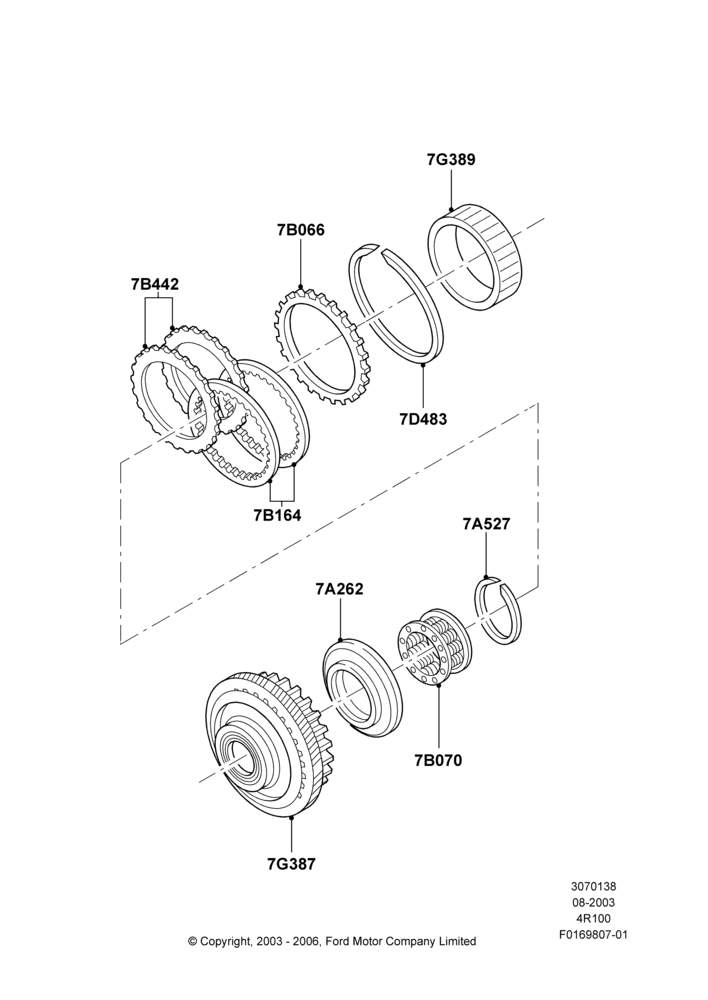38C - Coast Clutch and Components, E4OD(4R100); 04/AUG/2003-03/JAN/2005