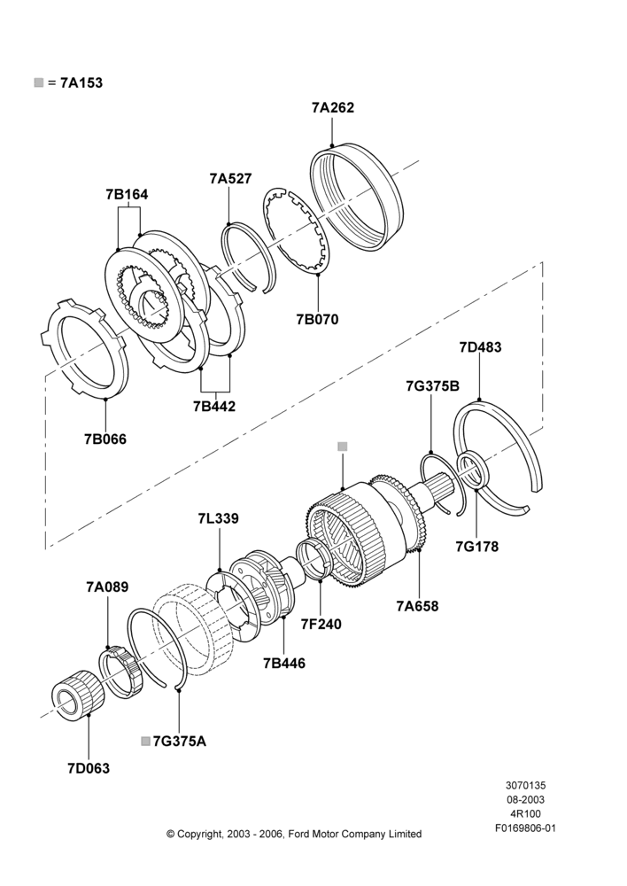 35C - Overdrive Clutch and Components, E4OD(4R100); 04/AUG/2003-03/JAN/2005