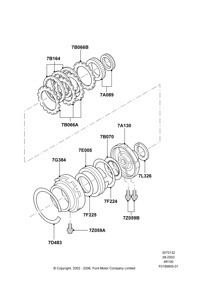 32C - Intermediate Clutch and Components, E4OD(4R100); 04/AUG/2003-03/JAN/2005