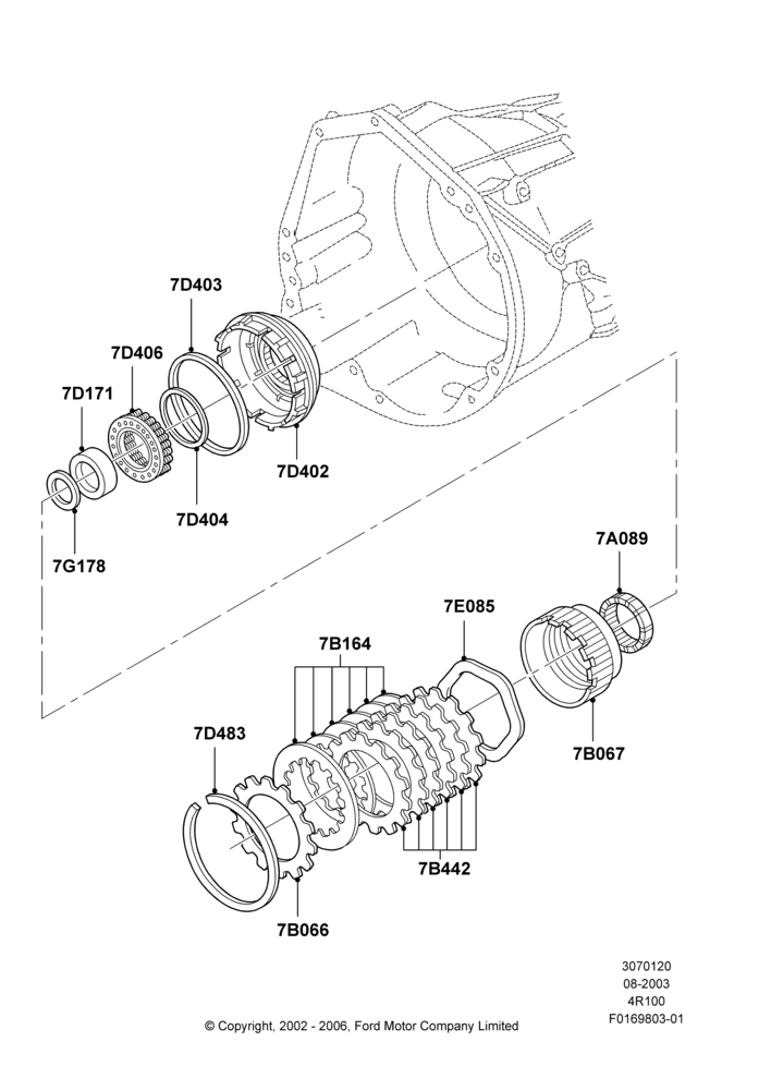 20C - Reverse Clutch and Components, E4OD(4R100); 04/AUG/2003-03/JAN/2005