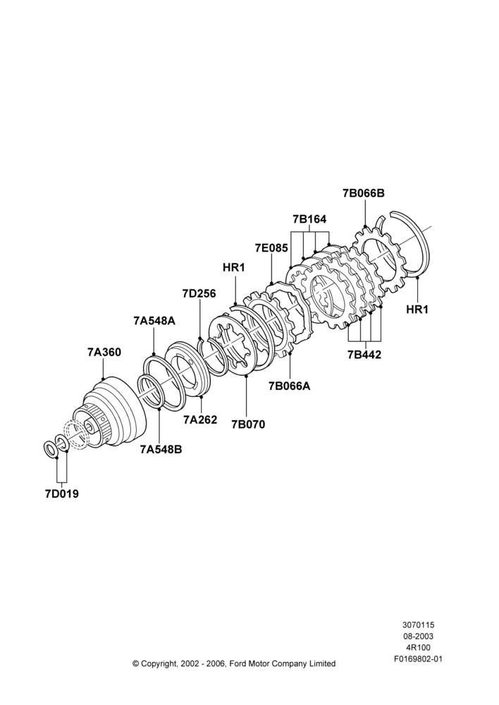 15C - Forward Clutch and Components, E4OD(4R100); 04/AUG/2003-03/JAN/2005