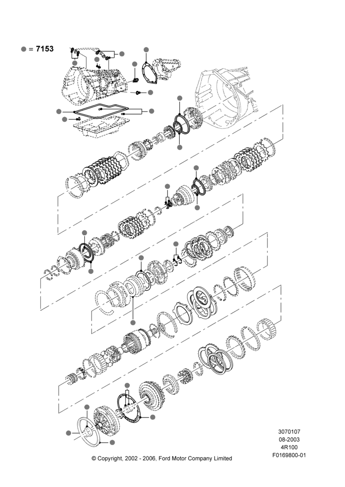 07C - Automatic Transmission Gasket Kits, E4OD(4R100); 04/AUG/2003-03/JAN/2005