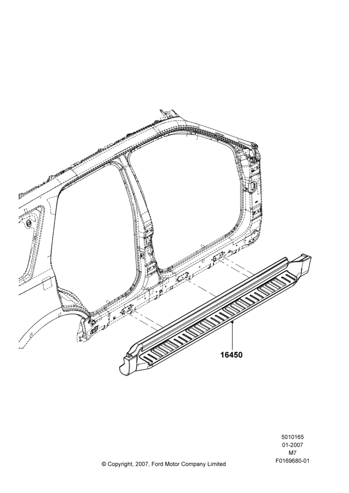 65XB - Running Boards/Side Steps, 34.25 LBS, Accessory Step Bar; 08/JAN/2007-29/APR/2012