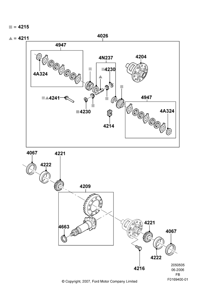 05B - Components - Rear Axle Diff & Carr., Rear Axle Limited Slip Differential; 19/JUN/2006-26/SEP/2011