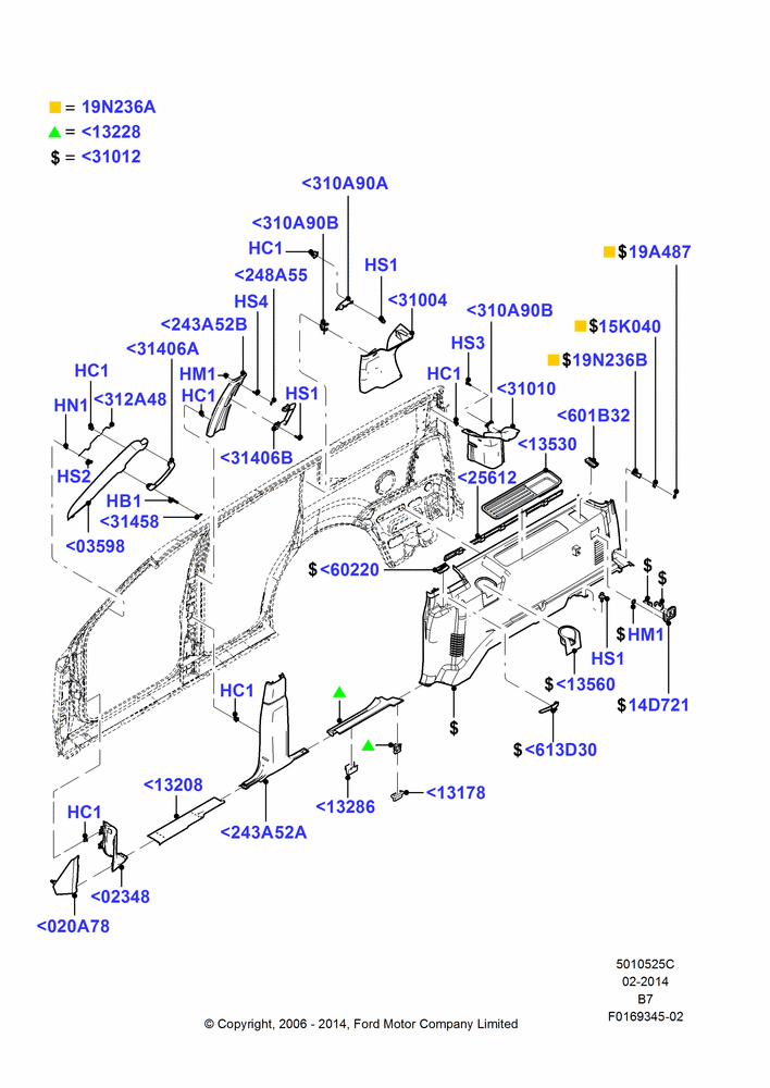 25C - Side Trim, Extended Wagon, Production Installed, RH; 02/AUG/2006-11/AUG/2014