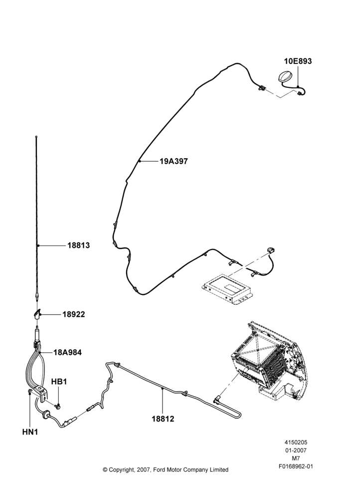 05D - Antenna, With Satellite Radio Reception, All Radios Less Navigation; 08/JAN/2007-01/DEC/2008