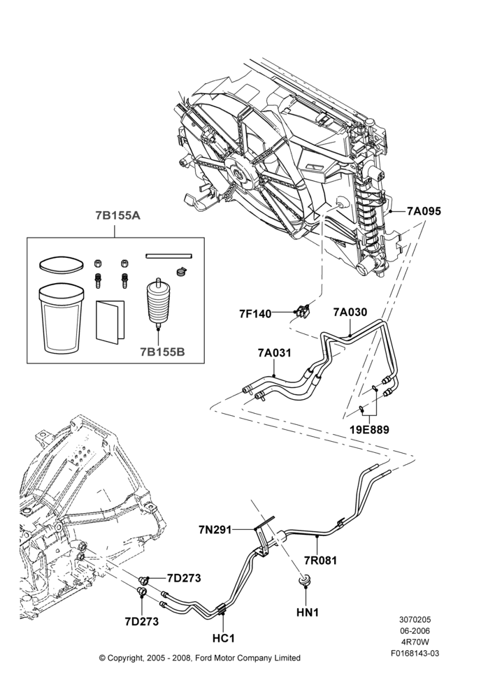 05E - Transmission Cooling Systems, 4R70/4R75 W/E 4 Speed Trans; 19/JUN/2006-26/SEP/2011