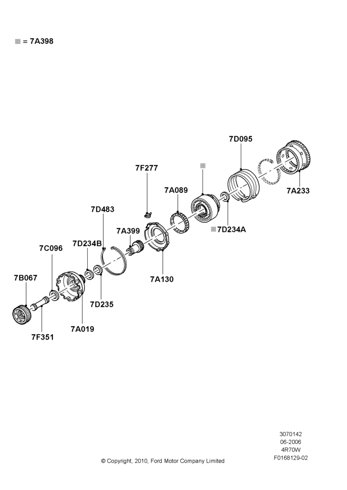 42D - Planetary Gear Sets, 4R70/4R75 W/E 4 Speed Trans; 19/JUN/2006-26/SEP/2011