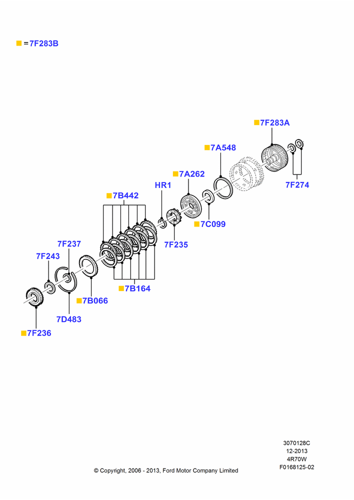 28C - Direct Clutch and Components, 4R70/4R75 W/E 4 Speed Trans; 19/JUN/2006-26/SEP/2011