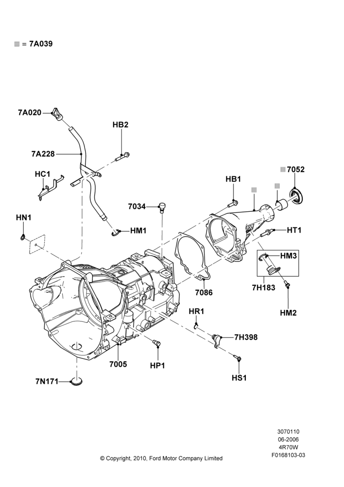 10C - Transmission External Components, 4R70/4R75 W/E 4 Speed Trans; 19/JUN/2006-26/SEP/2011