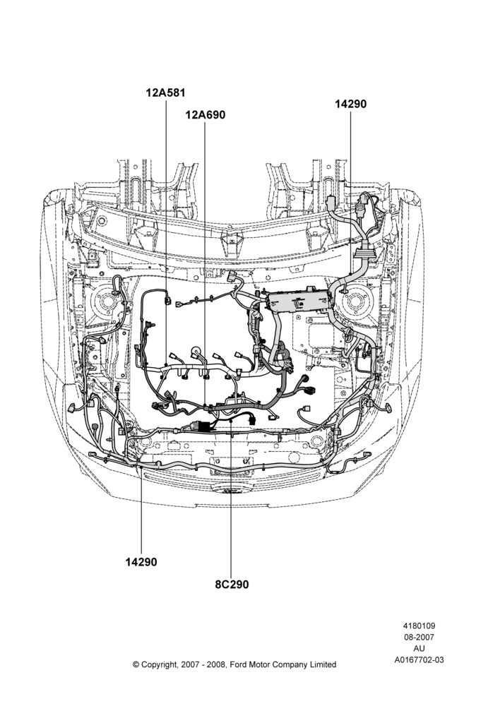 09N - Wiring - Engine And Transmission, Less PZEV Evaporative Emission; 27/AUG/2007-21/JUL/2008