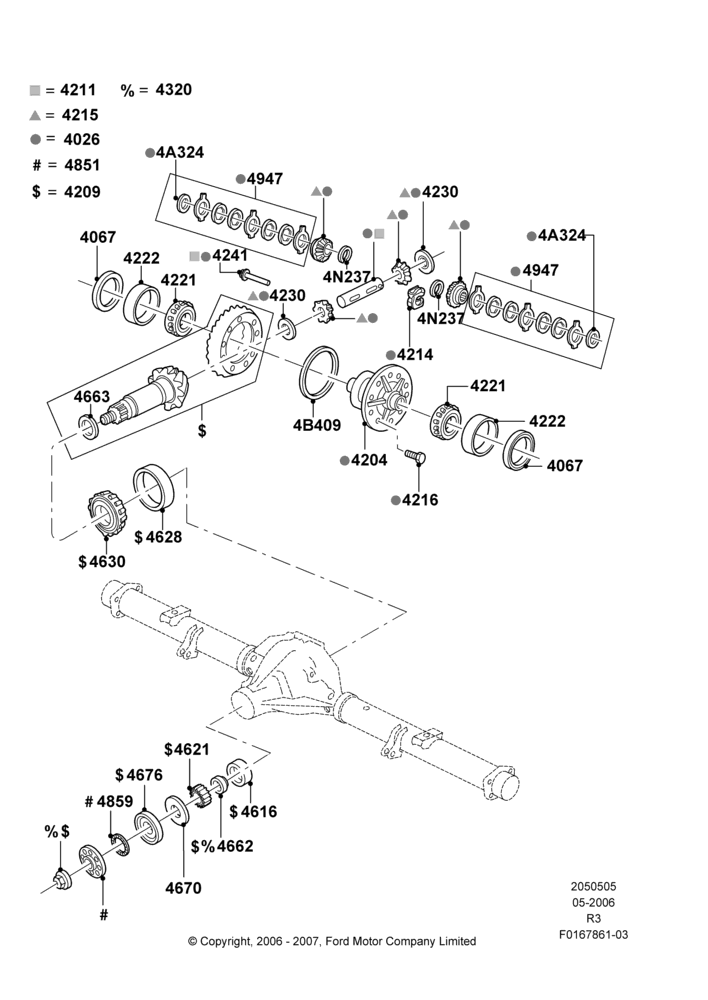 05D - Components - Rear Axle Diff & Carr., Rear Axle Limited Slip Differential, With 7.5" Axle; 01/MAY/2006-14/SEP/2009