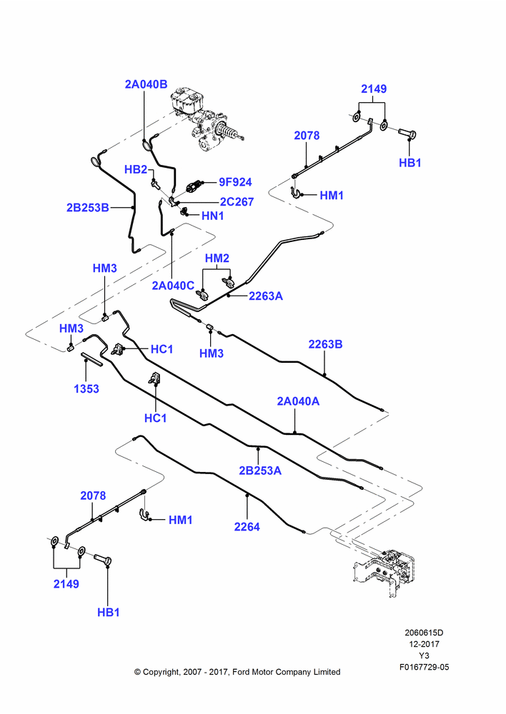 FRONT BRAKE LINES, With Power 4 Wheel Disc Hydro Max