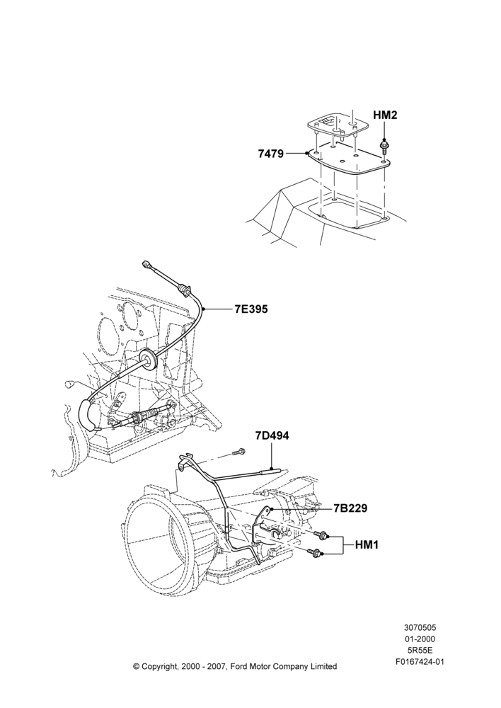 05D - Gear Change-Automatic Transmission, 5R44E/5R55E - 5 Speed Auto Trans, Lower; 31/JAN/2000-09/MAY/2003