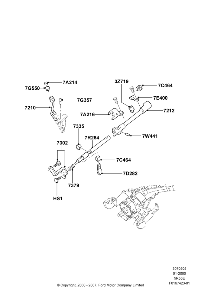 05B - Gear Change-Automatic Transmission, 5R44E/5R55E - 5 Speed Auto Trans, Upper; 31/JAN/2000-09/MAY/2003