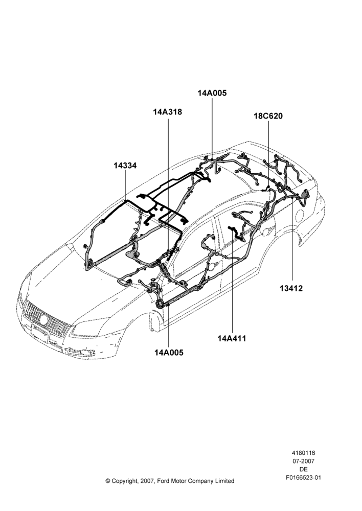 16H - Wiring - Body And Roof Console, Mercury Division Derivative; 16/JUL/2007-02/JUN/2008