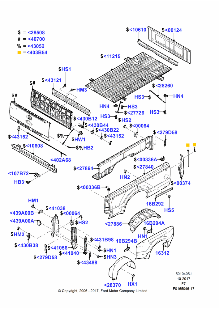 05J - Pick Up Box/Tailgate and Tonneau, With 8' Styleside Box-Steel, With Double Rear Wheels; 18/DEC/2006-12/FEB/2010