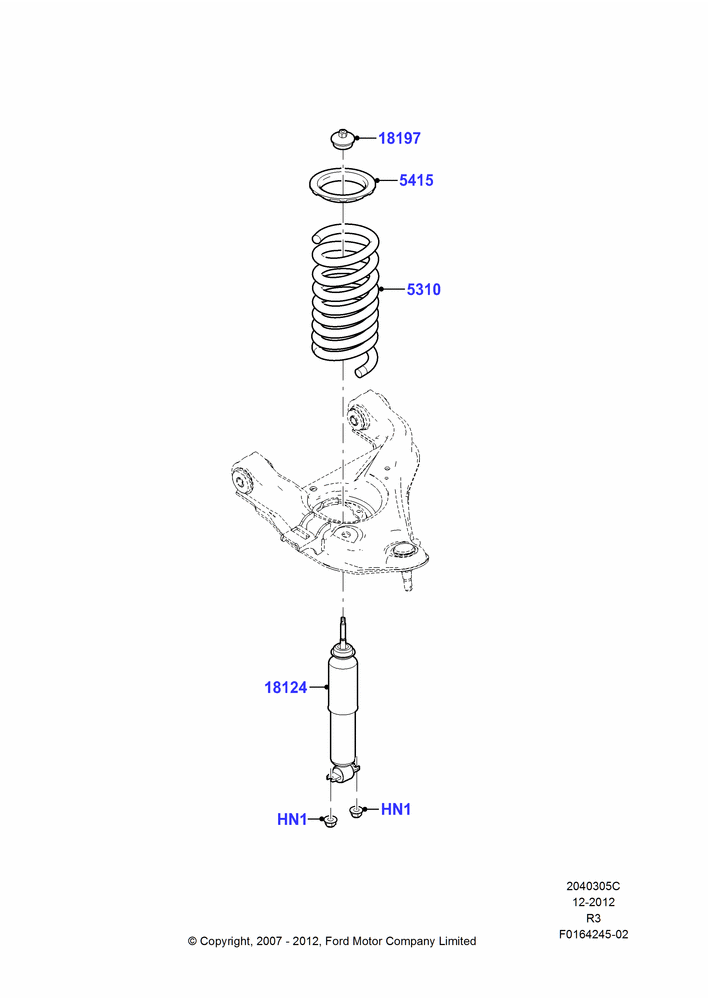Front Suspension Struts and Springs, With Standard Duty Coil Spring Susp