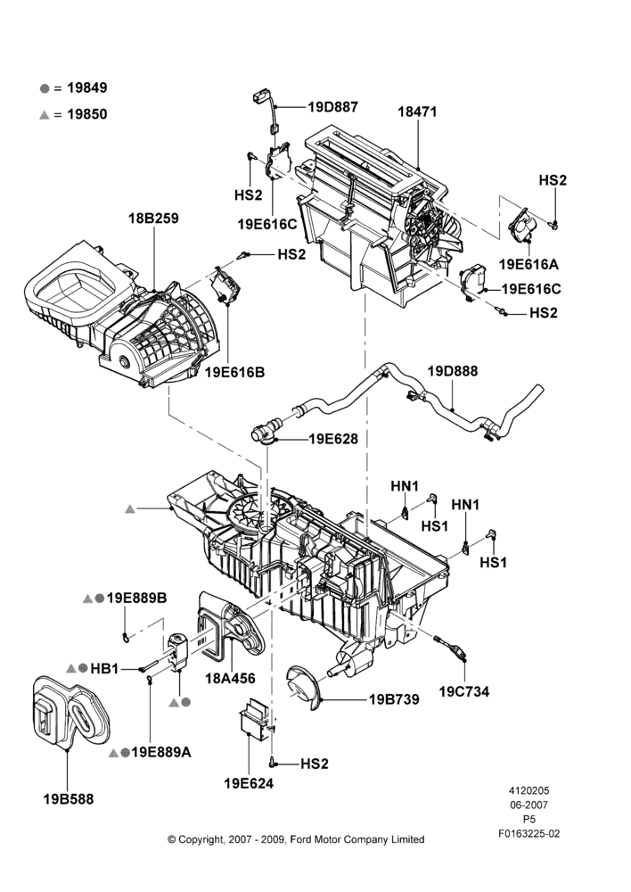 05B - Heater/Air Cond.External Components, Electronic Dual Zone ATC A/C; 18/JUN/2007-15/JUN/2009