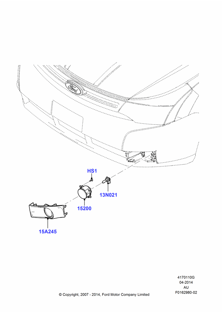 10G - Front Fog Lamps, With Front Fog Lamps, Production Installed; 27/AUG/2007-21/JUL/2008
