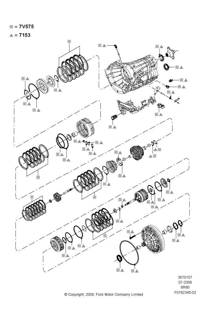 07D - Automatic Transmission Gasket Kits, 6 Speed Automatic Trans (6R80); 18/AUG/2008-03/NOV/2010