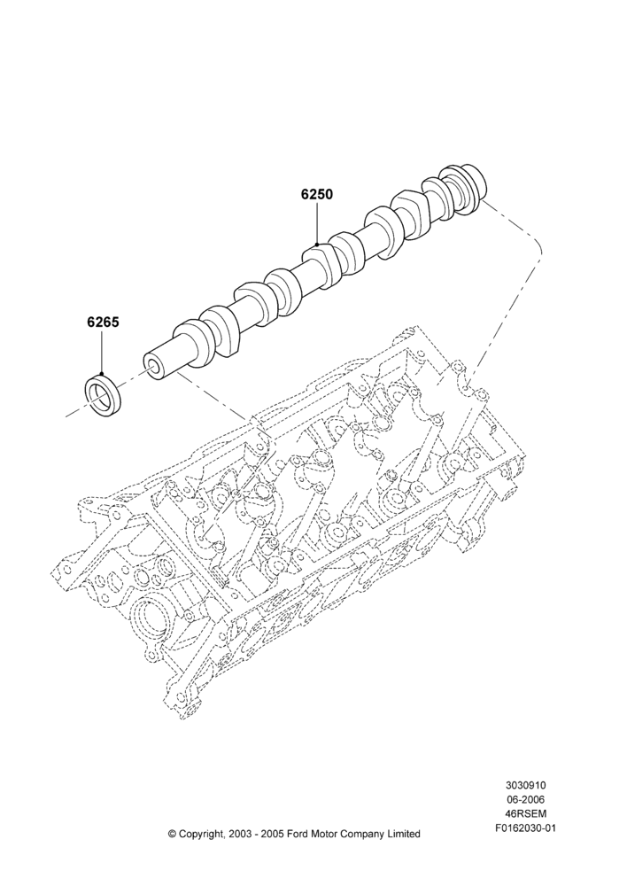 10C - Camshaft, Romeo 4.6 SOHC EFI; 19/JUN/2006-26/SEP/2011