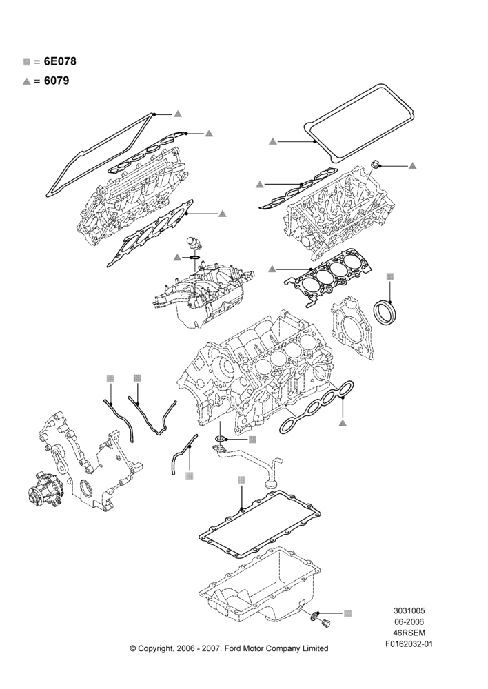 05C - Engine Gasket Kits, Romeo 4.6 SOHC EFI; 19/JUN/2006-26/SEP/2011