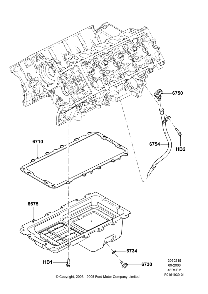 15C - Oil Pan/Oil Level Indicator, Romeo 4.6 SOHC EFI; 19/JUN/2006-26/SEP/2011