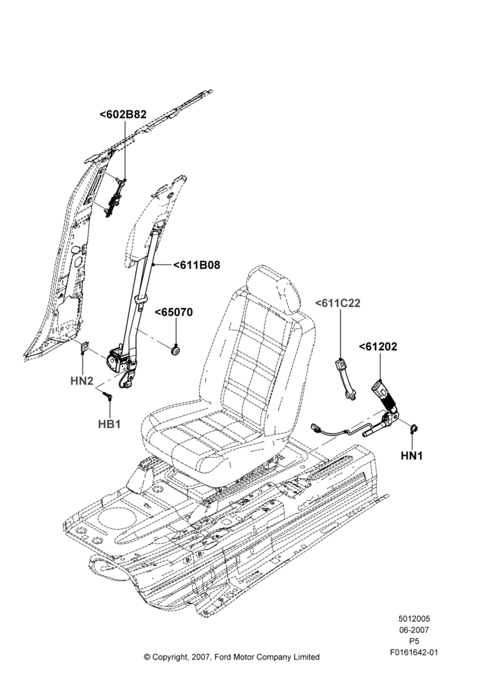 05 - Front Seat Belts; 18/JUN/2007-15/JUN/2009